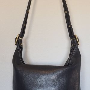 Coach Black Leather Barrel Life Tote